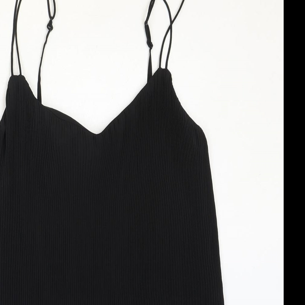 Womens UK Size 8 Warehouse Black Camisole Tank