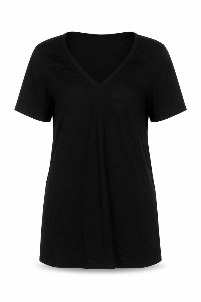 PRETTYLITTLETHING Womens Black Polyester A-Line Size 10 V-Neck Pullover
