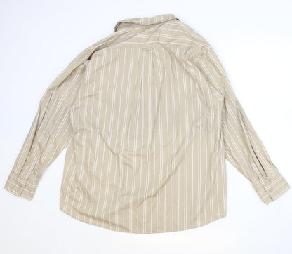 Womens UK Size 8 COLLUSION Brown Basic Button-Up