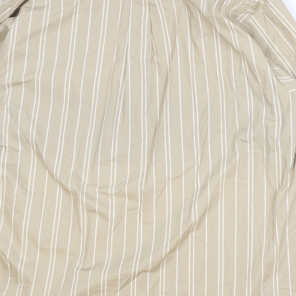 Womens UK Size 8 COLLUSION Brown Basic Button-Up