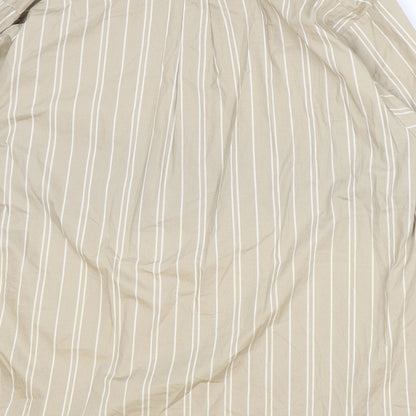 Womens UK Size 8 COLLUSION Brown Basic Button-Up