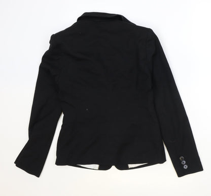 NEXT Womens Black Polyester Jacket Blazer Size 10
