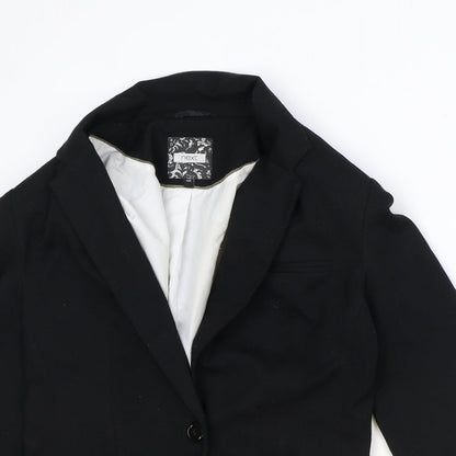 NEXT Womens Black Polyester Jacket Blazer Size 10