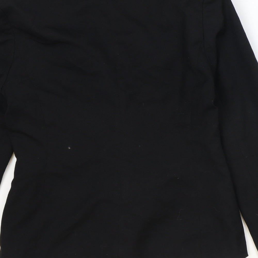 NEXT Womens Black Polyester Jacket Blazer Size 10