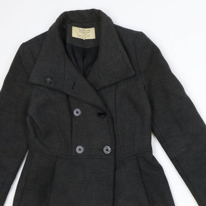 Womens UK Size XS Zara Grey Overcoat