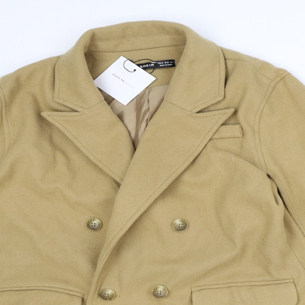 SheIn Womens Brown Jacket Size M Button