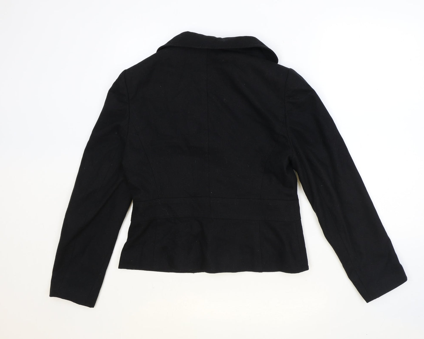 George Womens Black Polyester Jacket Blazer Size 16