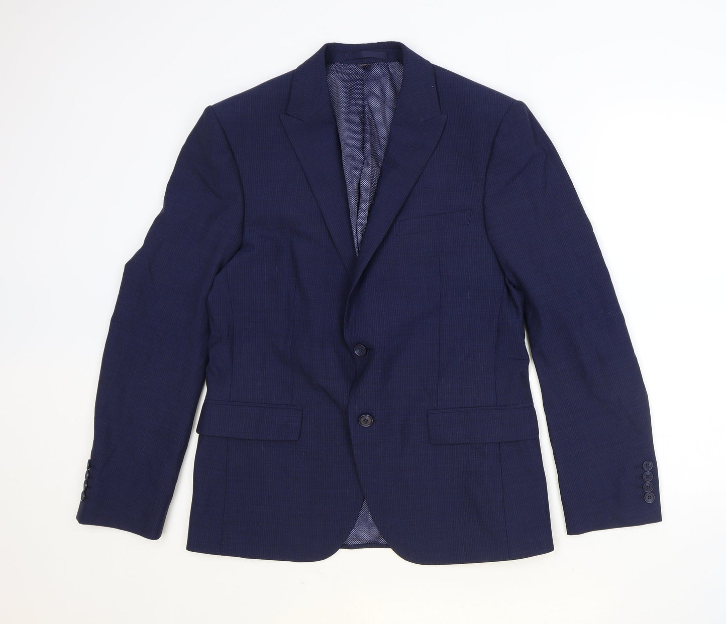Mens UK Size 40 Marks and Spencer Regular Blue Suit Jacket