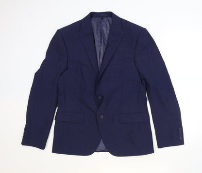 Mens UK Size 40 Marks and Spencer Regular Blue Suit Jacket