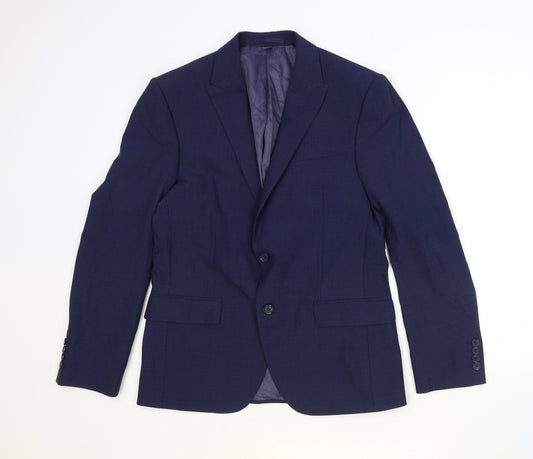 Mens UK Size 40 Marks and Spencer Regular Blue Suit Jacket