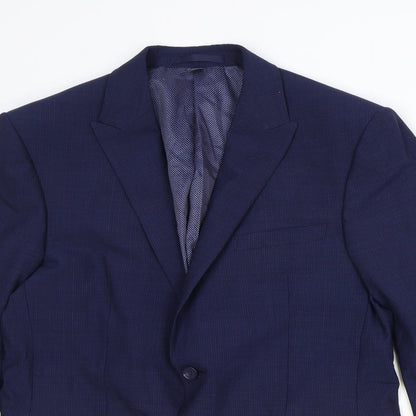 Mens UK Size 40 Marks and Spencer Regular Blue Suit Jacket
