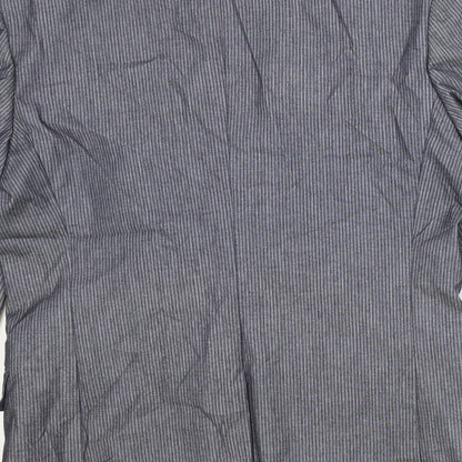 Autograph Mens Green Striped Polyester Jacket Suit Jacket Size 38 Regular