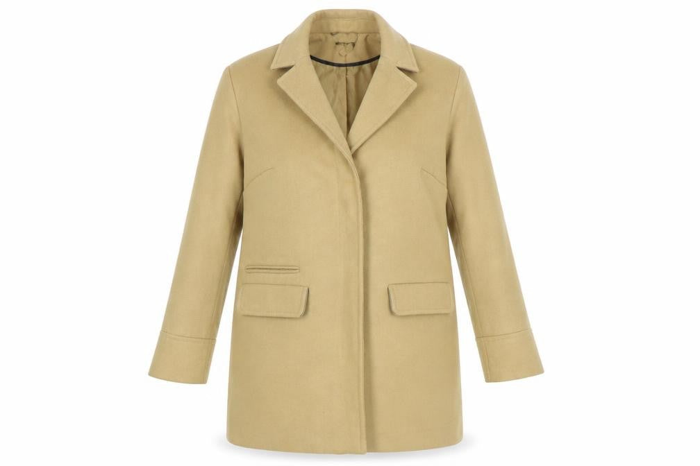 Womens UK Size 4 Topshop Brown Overcoat