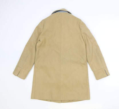 Womens UK Size 4 Topshop Brown Overcoat