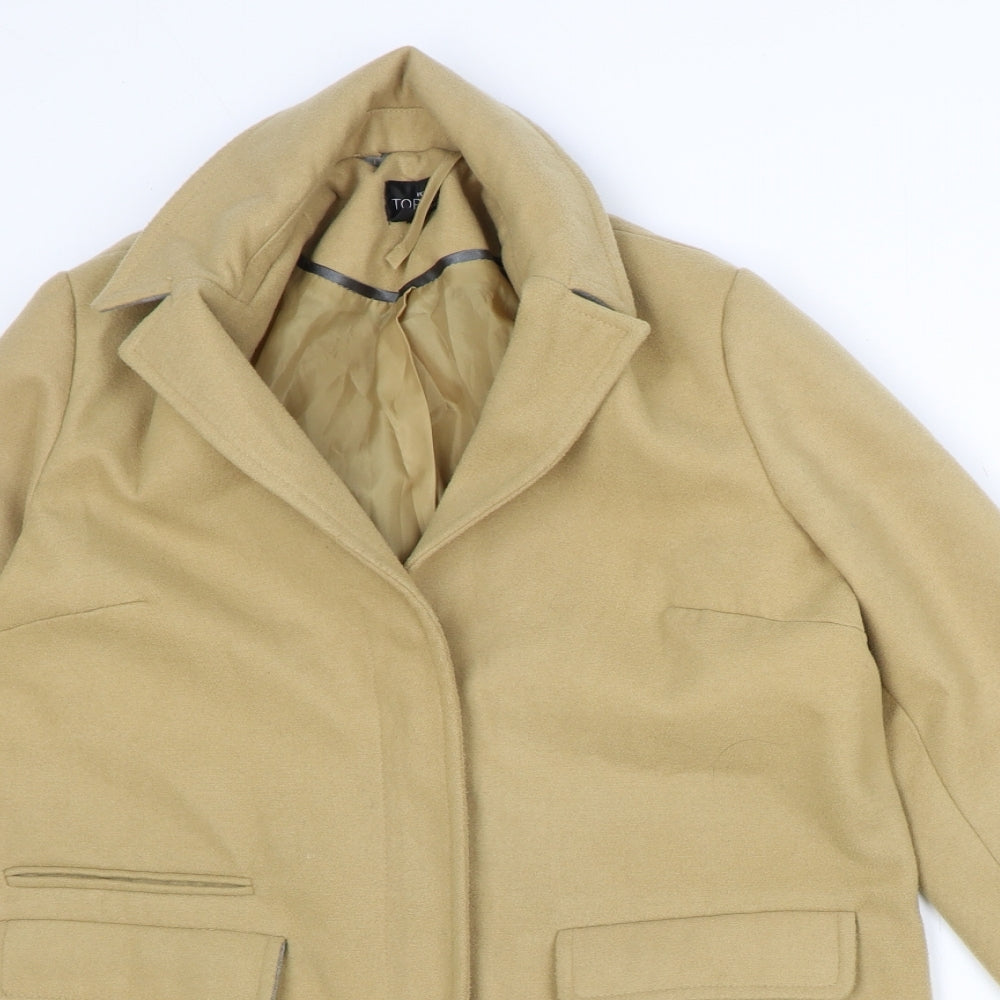 Womens UK Size 4 Topshop Brown Overcoat