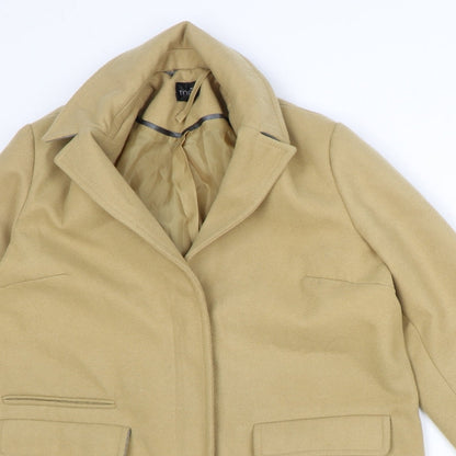 Womens UK Size 4 Topshop Brown Overcoat