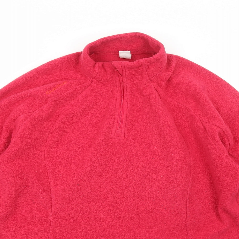 Quechua Womens Pink Polyester Pullover Sweatshirt Size L Pullover