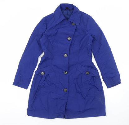 Womens UK Size 8 Marks and Spencer Blue Trench Coat