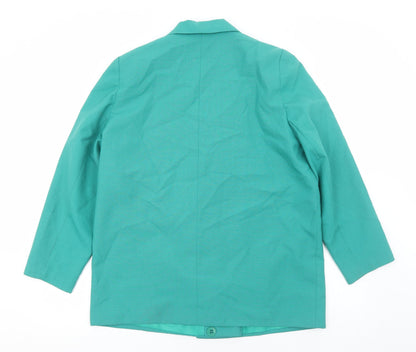 Belvoir Connections Womens Green Jacket Blazer Size L Button