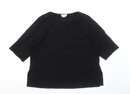 Womens UK Size 6 Seraphine Black Basic T-Shirt