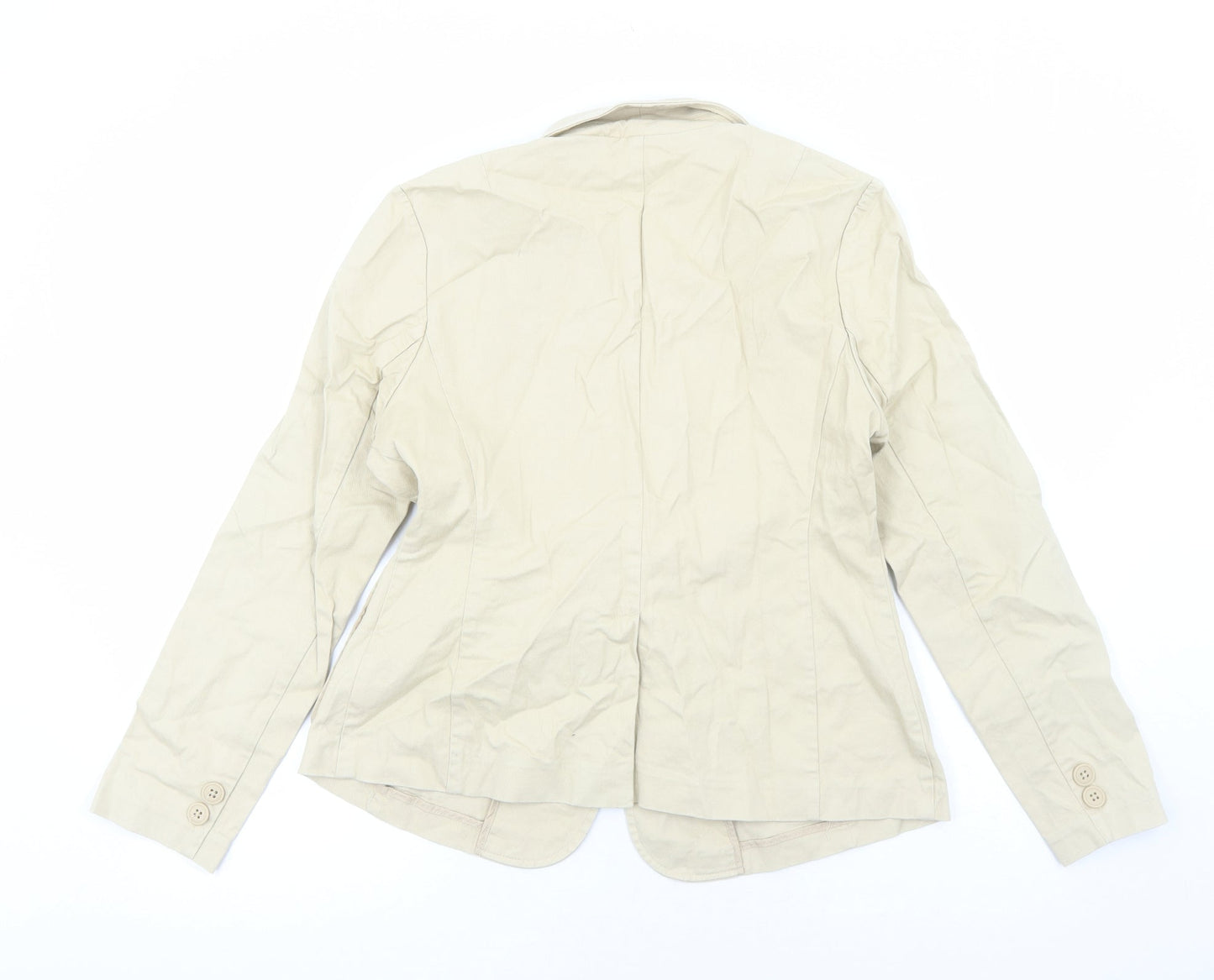Gap Womens Beige Jacket Blazer Size L Button