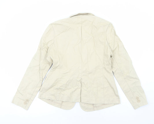 Gap Womens Beige Jacket Blazer Size L Button