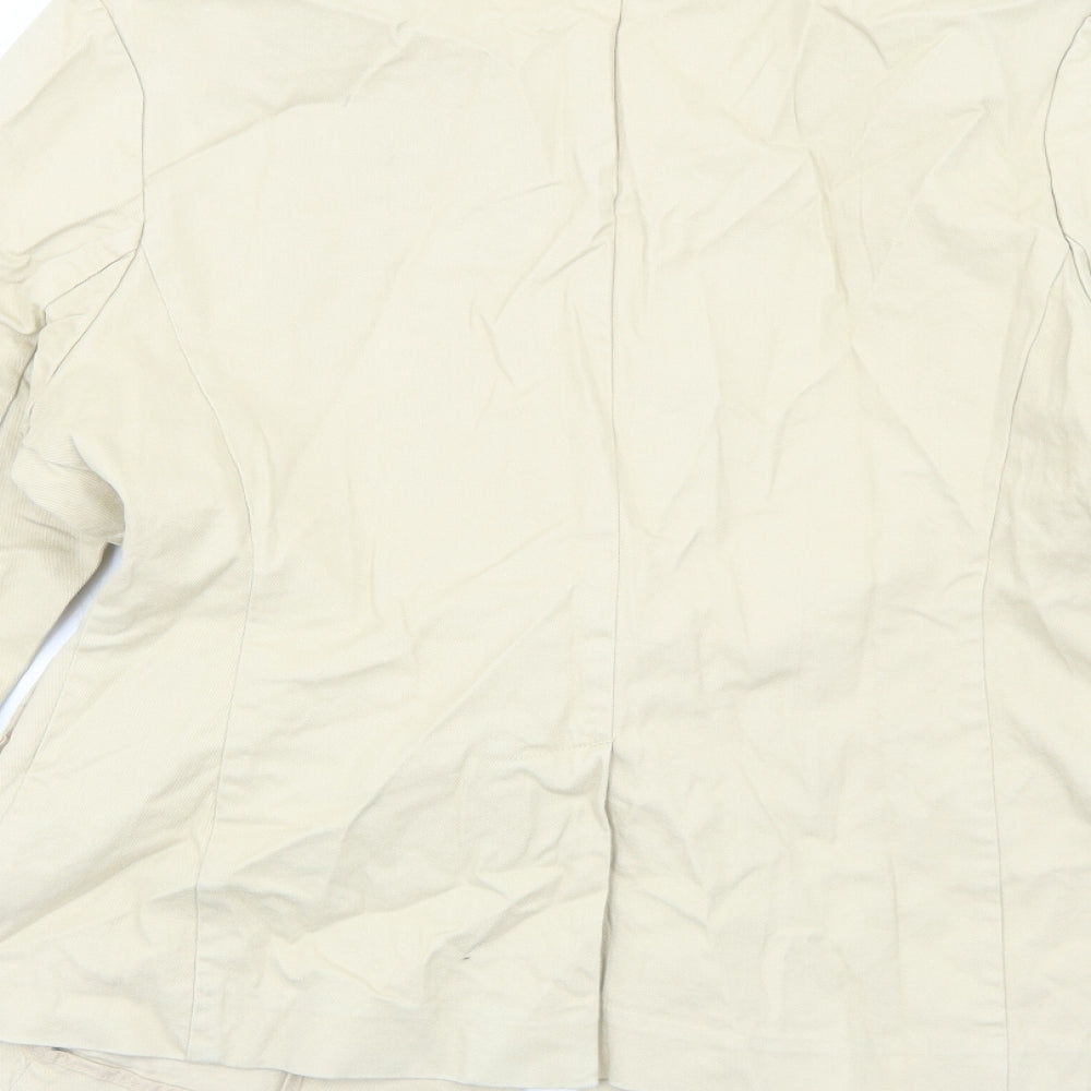 Gap Womens Beige Jacket Blazer Size L Button