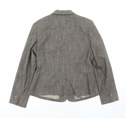 Autonomy Womens Brown Jacket Blazer Size 14 Button