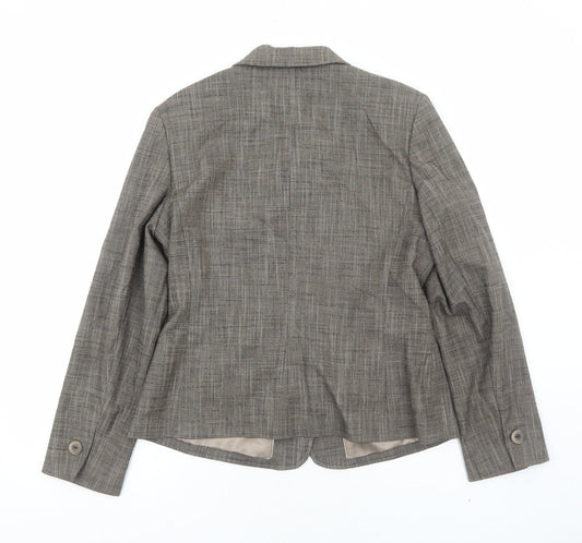 Autonomy Womens Brown Jacket Blazer Size 14 Button