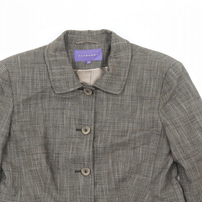 Autonomy Womens Brown Jacket Blazer Size 14 Button