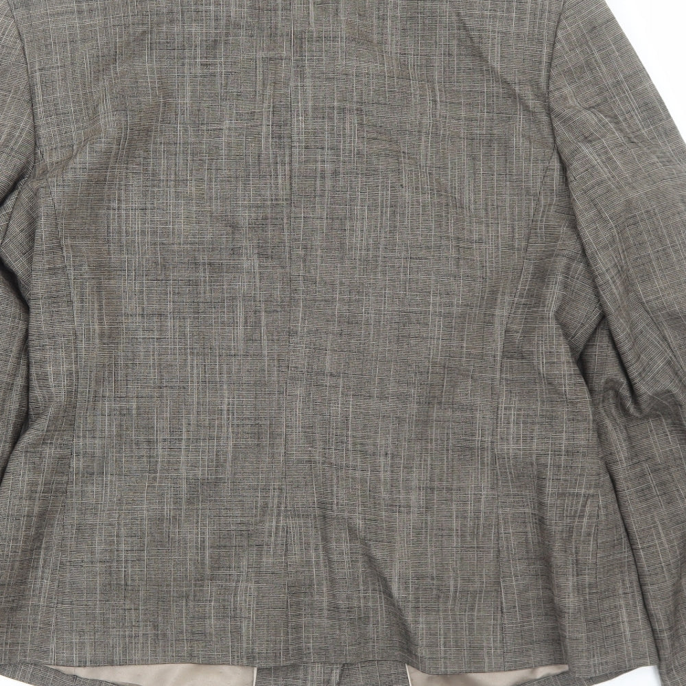 Autonomy Womens Brown Jacket Blazer Size 14 Button