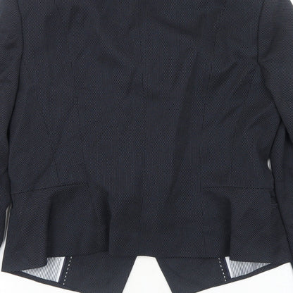 Marks and Spencer Womens Blue Polyester Jacket Blazer Size 10