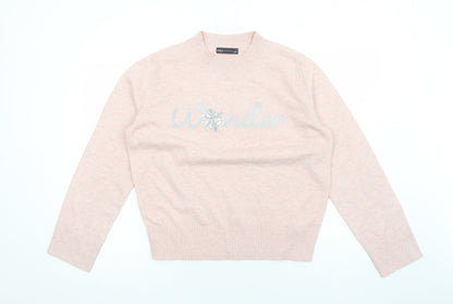 Womens UK Size M Marks and Spencer Pink Pullover Jumper