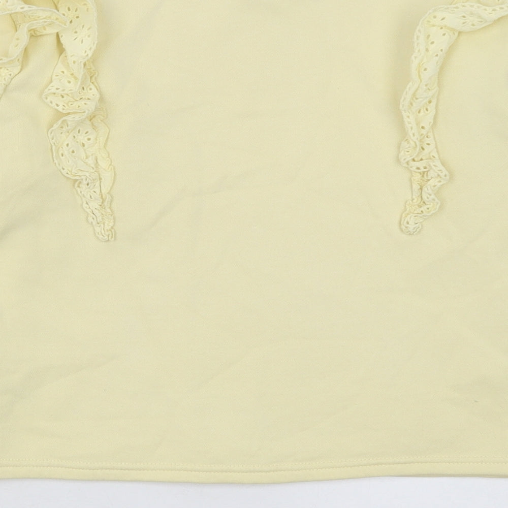 F&F Girls Yellow Cotton Pullover Sweatshirt Size 10-11 Years Pullover