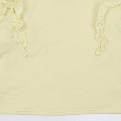 F&F Girls Yellow Cotton Pullover Sweatshirt Size 10-11 Years Pullover