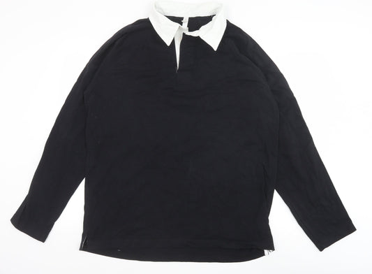 Mens UK Size 2XL Kariban Black  Button-Up Long Sleeve Casual Shirt