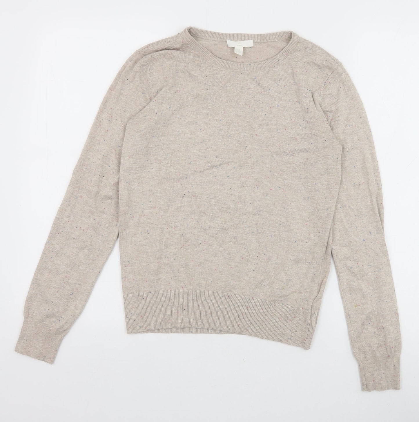 Womens UK Size XS H&M Beige Pullover Jumper