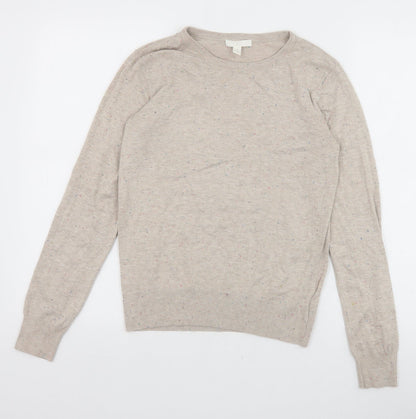 Womens UK Size XS H&M Beige Pullover Jumper