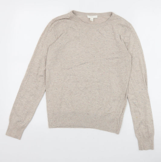 Womens UK Size XS H&M Beige Pullover Jumper