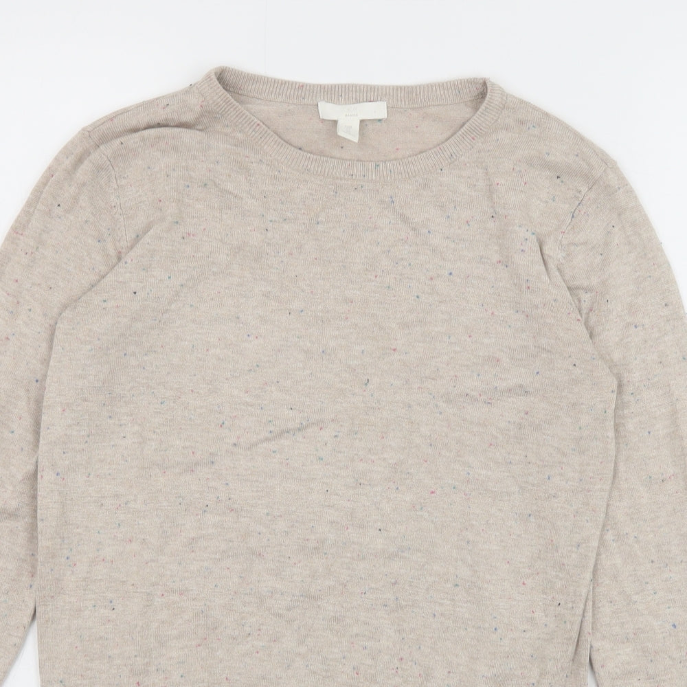 Womens UK Size XS H&M Beige Pullover Jumper
