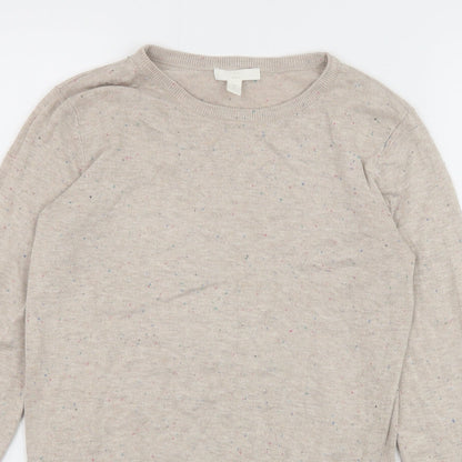 Womens UK Size XS H&M Beige Pullover Jumper