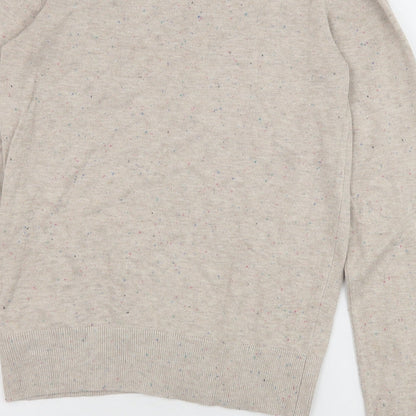 Womens UK Size XS H&M Beige Pullover Jumper