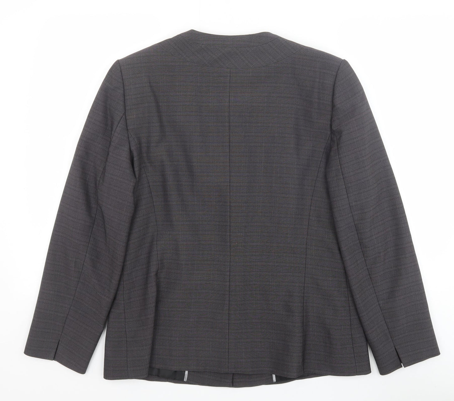 Klass Womens Grey Polyester Jacket Blazer Size 14