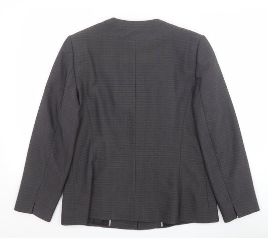 Klass Womens Grey Polyester Jacket Blazer Size 14