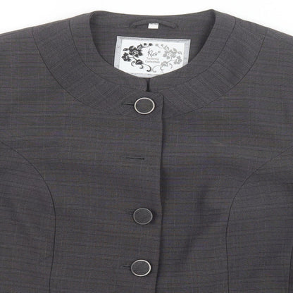 Klass Womens Grey Polyester Jacket Blazer Size 14