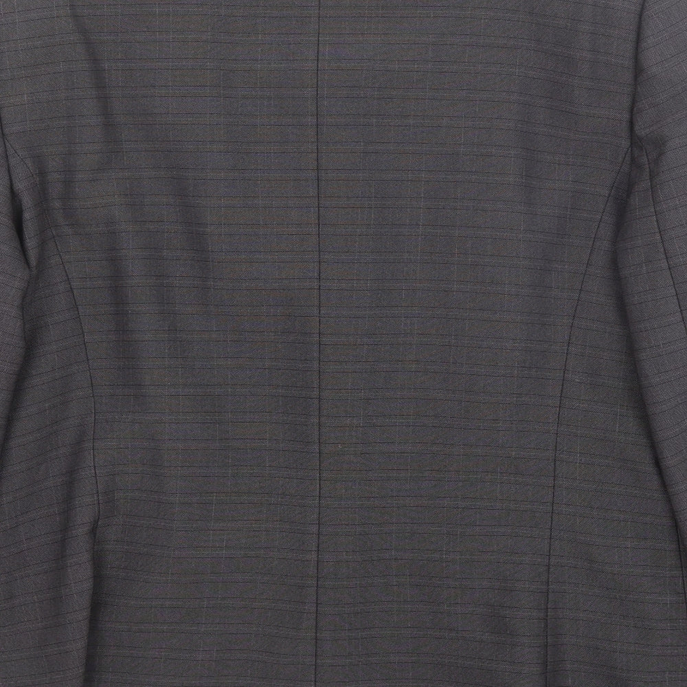 Klass Womens Grey Polyester Jacket Blazer Size 14