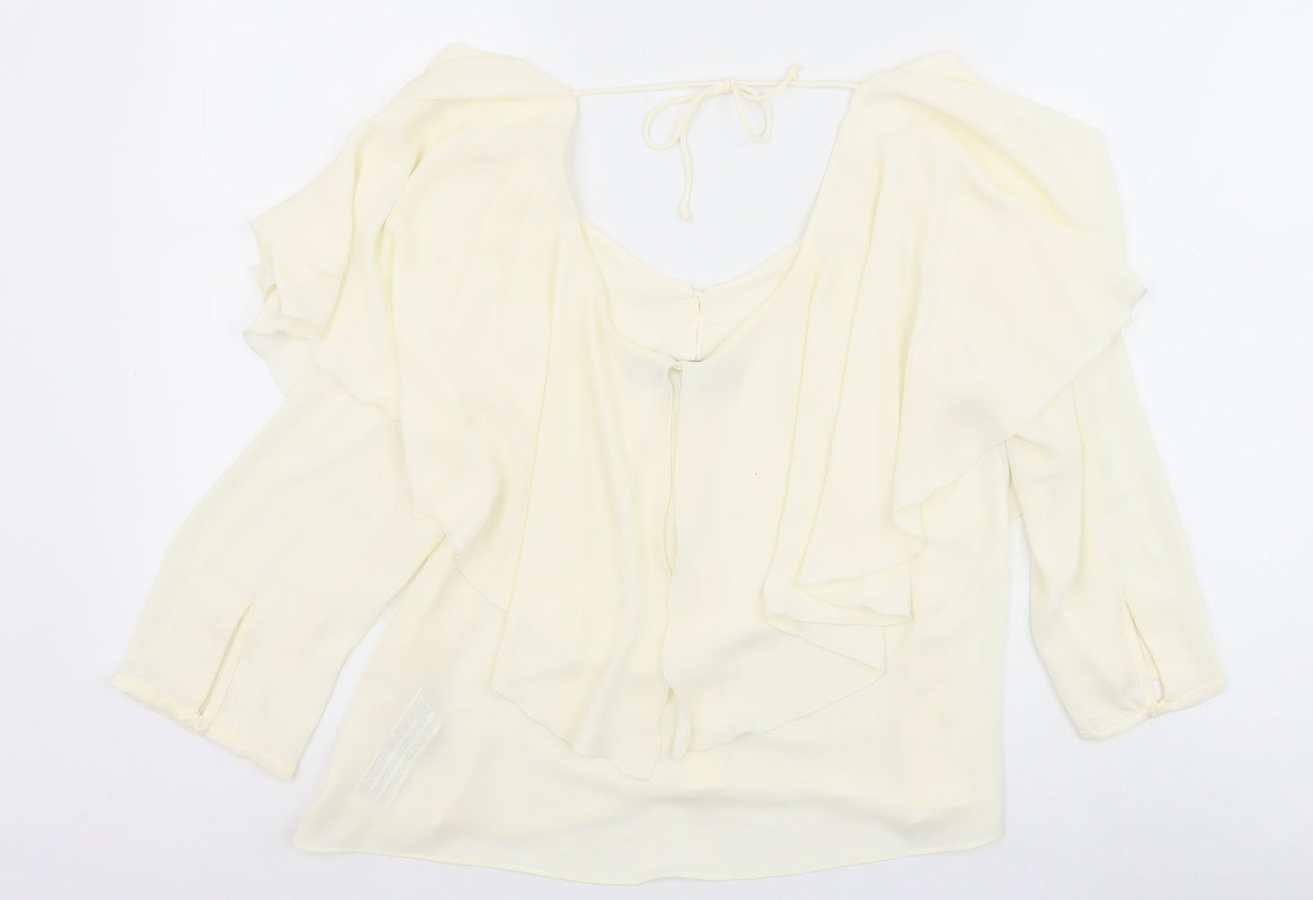 Womens UK Size M Zara Ivory Basic Blouse