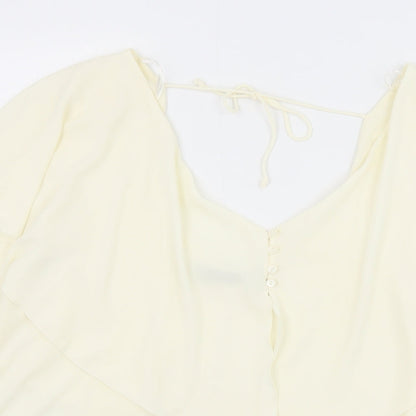 Womens UK Size M Zara Ivory Basic Blouse