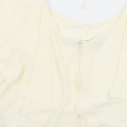 Womens UK Size M Zara Ivory Basic Blouse