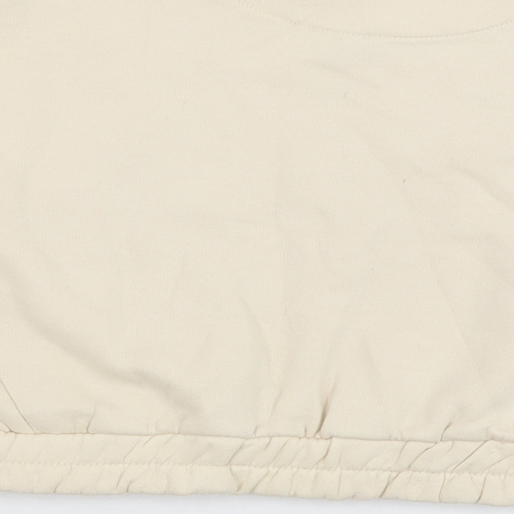 HOLYFIELD Girls Beige Cotton Pullover Sweatshirt Size 11 Years Pullover - Contrast Stitching